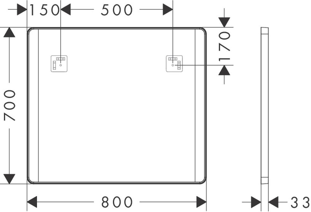 https://raleo.de:443/files/img/11eeea3cca9fed4092906bba4399b90c/size_l/Hansgrohe-Xarita-Lite-Q-Spiegel-mit-seitlicher-LED-Beleuchtung-800-30-Wandschalter-Mattschwarz-54963670 gallery number 1